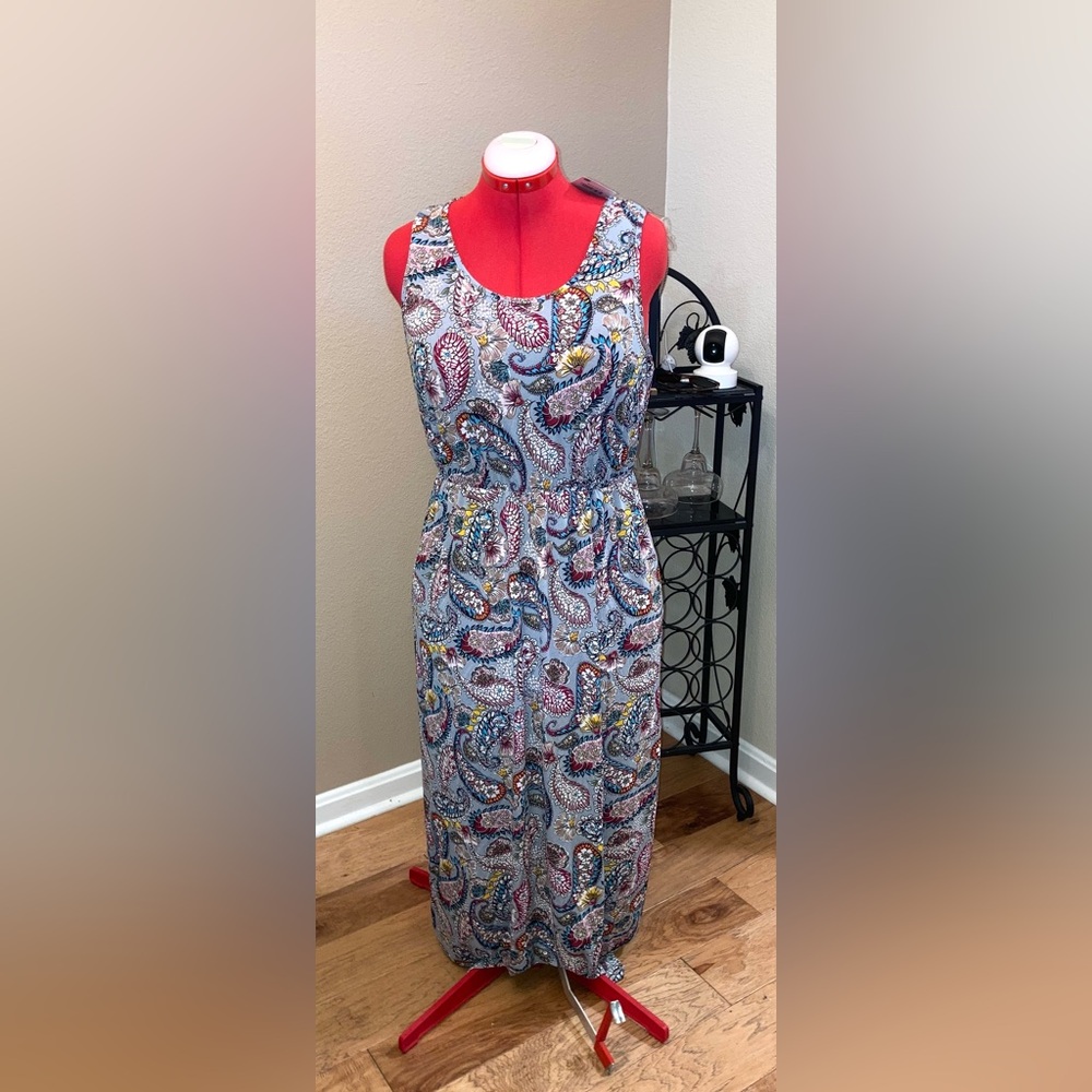 Lildy Womens Paisley Round Hem Maxi Dress Size L-XL new
